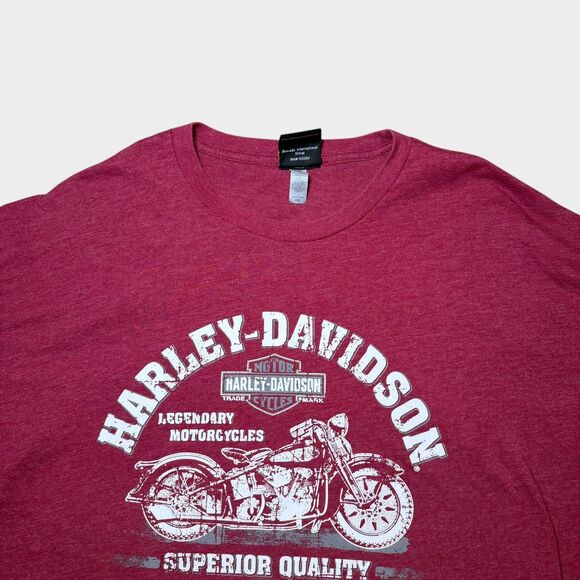 Harley Davidson T-Shirt Men 2XL Sedona Arizona Graphic Biker Tee Maroon Red - Picture 4 of 12
